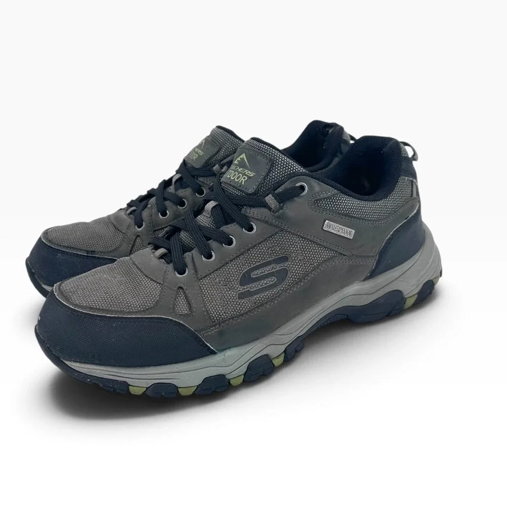 Skechers Waterproof Hiking Trail Sneakers Men's Size 11.5 Charcoal Gray 204427